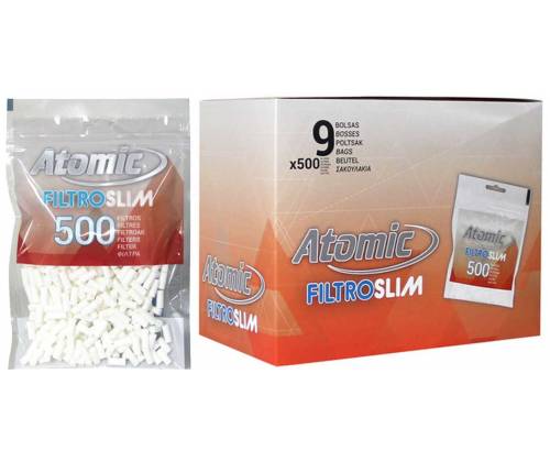 Atomic Φιλτράκια Σακουλάκι - 6mm Slim 500 - 9τεμ. - Τιμή: 10,80€