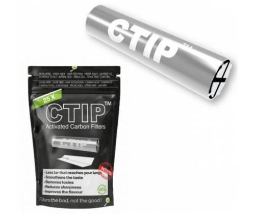 Μεταλλικό Κωνικό Φίλτρο Ctip Slim 25 Ενεργού Ανθρακα 6-7mm - Τιμή: 5,70€