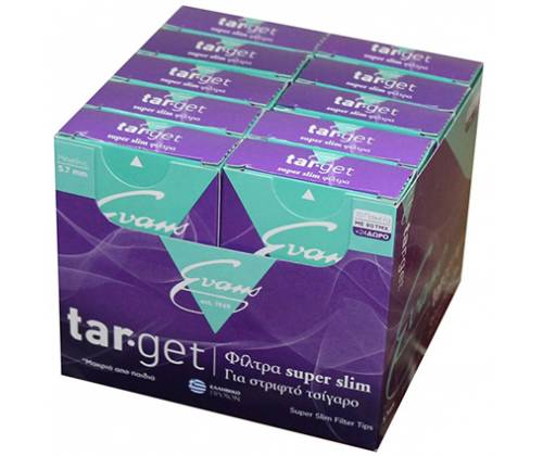 EVANS Tar-Get Φιλτράκια - Super Slim 104τεμ - Συσκευάσία 10τεμ. - Τιμή: 2,90€
