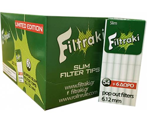 Filtraki Φιλτράκια Pocket Slim 60τεμ. Συσκευασία με 20τεμ. - Τιμή: 4,80€