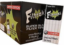 Filtraki Φιλτράκια Pocket Super Slim 72τεμ. Συσκευασία με 20τεμ.