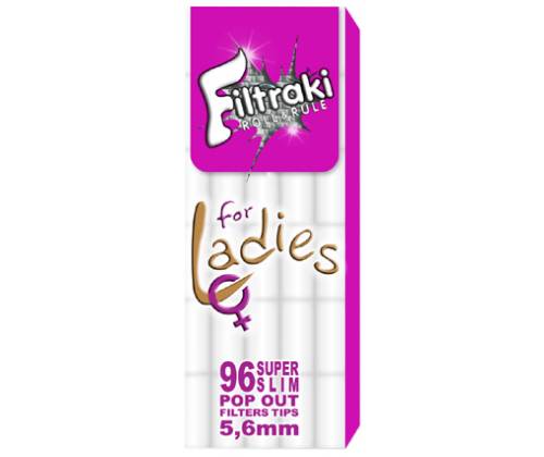 Filtraki Ladies Φιλτράκια Super Slim 96τεμ. Συσκευασία με 20τεμ. - Τιμή: 7,05€