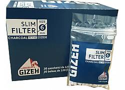 Gizeh Φιλτράκια Άνθρακας Slim σε Σακουλάκι 6mm - 20τεμ
