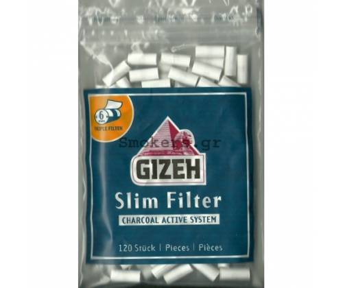 Gizeh Φιλτράκια Άνθρακας Slim σε Σακουλάκι - 6mm - Τιμή: 0,83€