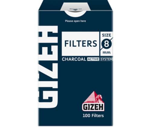 Gizeh Filters Tips Carbon Regular Box - 8mm - Price: 1,05€