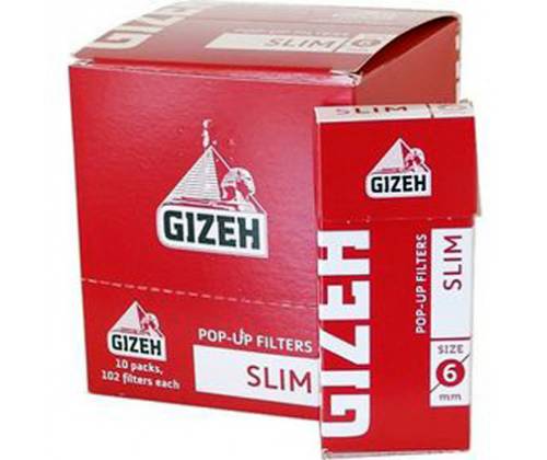 Gizeh Φιλτράκια Slim Pop Up 6mm - 10τεμ. - Τιμή: 4,70€