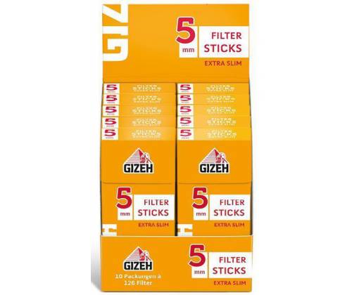 Gizeh Φιλτράκια Extra Slim Pop Up 5.0mm - 10τεμ - Τιμή: 13,00€