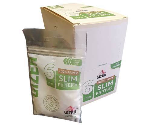 Gizeh Φιλτράκια Βιοδιασπώμενα Bio Slim σε Σακουλάκι 6mm - 20τεμ - Τιμή: 13,60€