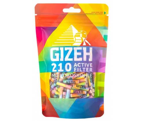 Φίλτρο Gizeh Extra Slim 210 Ενεργού Ανθρακα 6mm Bag - Rainbow - Τιμή: 33,90€