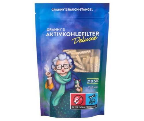 Φίλτρο Granny's Deluxe Slim 210 Ενεργού Ανθρακα 6.0mm με Πλαστικό Επιστόμιο - Τιμή: 33,90€