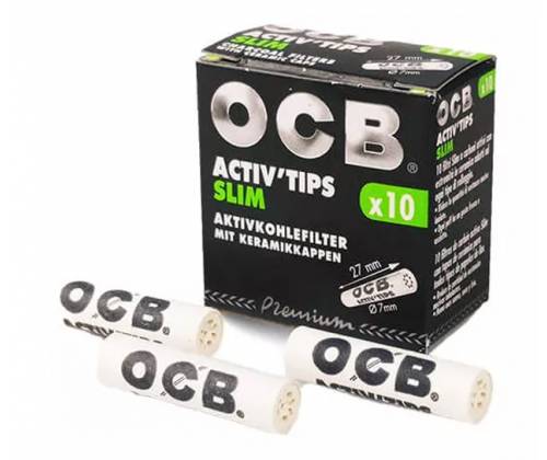 Φίλτρο OCB Slim 10 Ενεργού Ανθρακα 7mm - Τιμή: 2,00€