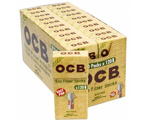 OCB Φιλτράκια  Eco Βιοδιασπώμενο 120 - Extra Slim - Τιμή: 0,54€