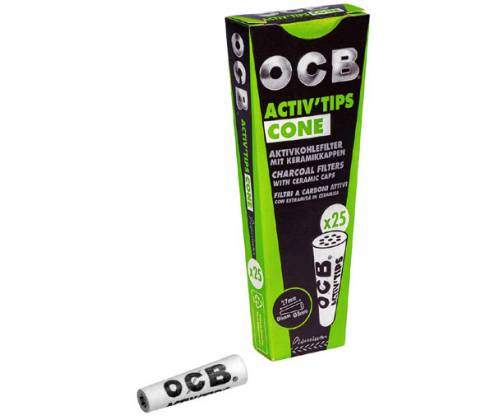 Χάρτινο Φίλτρο OCB Κωνικό 25 Ενεργού Ανθρακα - Τιμή: 8,90€