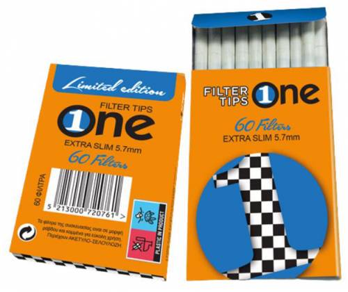 One Φιλτράκια Pocket Extra Slim 5.7mm 60φ. - 20τεμ. - Τιμή: 6,20€