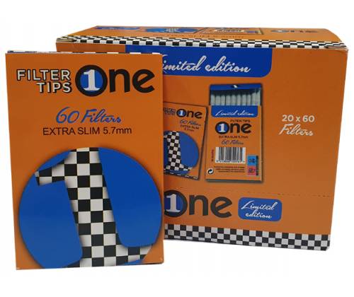 One Φιλτράκια Pocket Extra Slim 5.7mm 60φ. - 20τεμ. - Τιμή: 6,20€