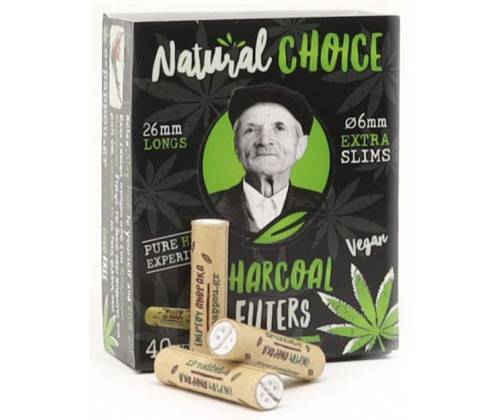 Του Παππού Φιλτράκια (46000-026) - Ενεργού Ανθρακα Μακρύ 26mm Ultra Slim - 6mm - Τιμή: 3,80€