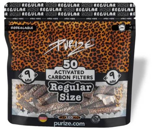 Φίλτρο Purize Regular 50 Ενεργού Ανθρακα 9mm Leopard - Καφέ - Τιμή: 10,90€