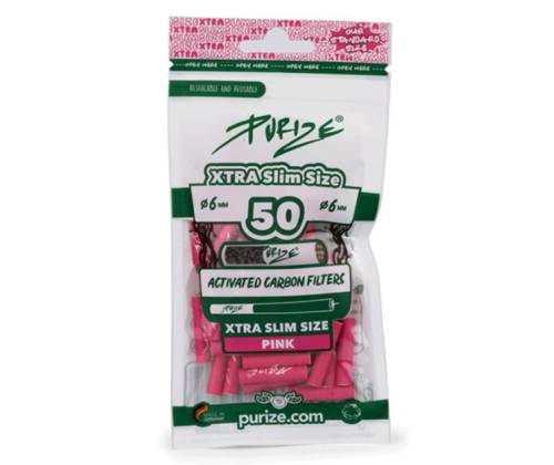 Φίλτρο Purize Extra Slim 50 Ενεργού Ανθρακα 6mm - Ροζ - Τιμή: 8,90€
