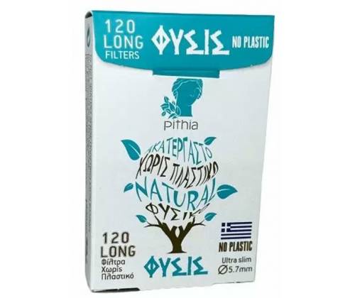 PYTHIA Ultra Slim Filters PHYSICS Long Raw Long Without Plastic 120f. - 16pcs. - Price: 10,00€