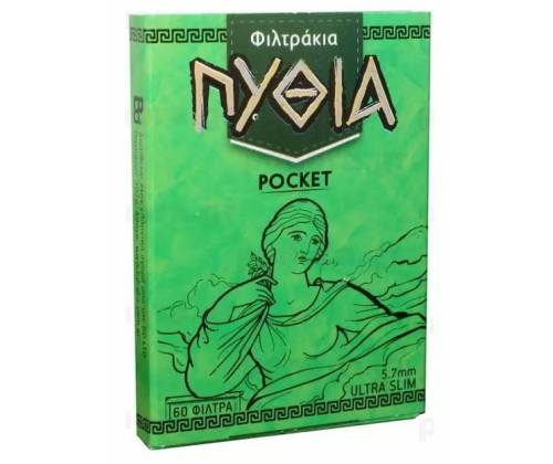 PYTHIA Green Pocket Filters 60 pcs. - Ultra Slim 5.7mm - Price: 0,44€