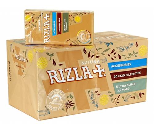 Rizla Natura Φιλτράκια - Ακατέργαστο - Ultra Slim 20τεμ. - Τιμή: 11,90€