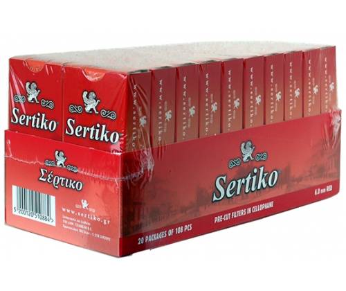 Sertiko Filters Tips Red - Slim 20pcs. -  Price: 9,20€
