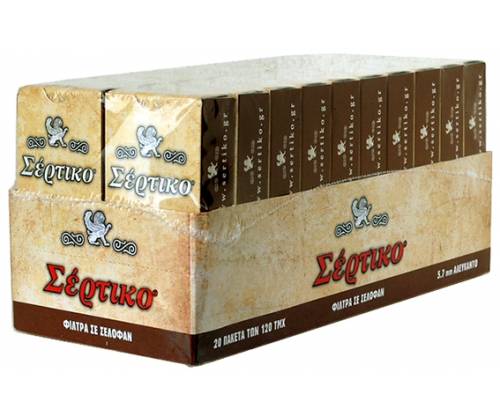 Sertiko Filters Tips - Unbleached - Ultra Slim 20pcs. -  Price: 9,70€