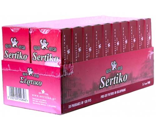 Sertiko Filters Tips Pink - Ultra Slim 20pcs. -  Price: 10,20€