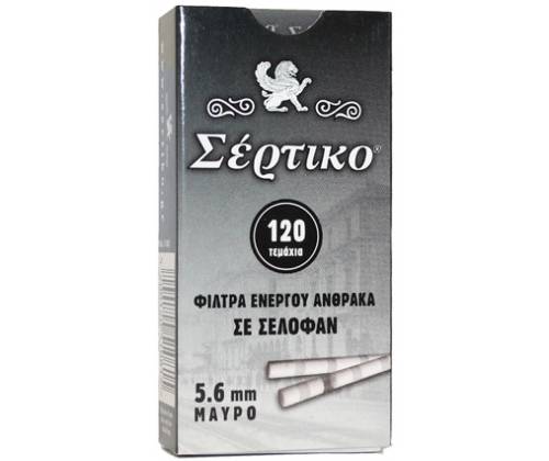 Sertiko Filters Tips - Carbon - Ultra Slim - 20 pcs. -  Price: 12,20€