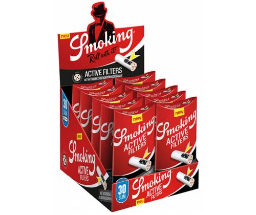 Smoking Φιλτράκια Slim 30 Ενεργού Ανθρακα Active - 6mm - Τιμή: 5,80€