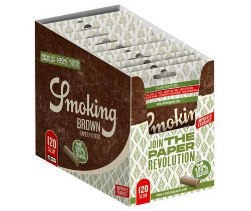 Smoking Φιλτράκια Ακατέργαστο Slim 6mm 100% Bio - 120φ. - Τιμή: 1,45€