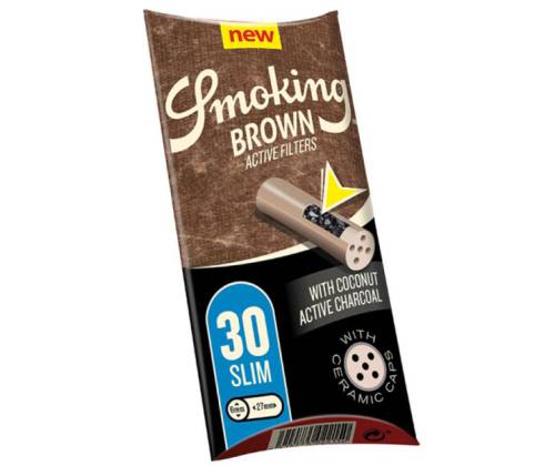 Smoking Slim 30 Activated Carbon Filters - 6mm - Price: 6,90€