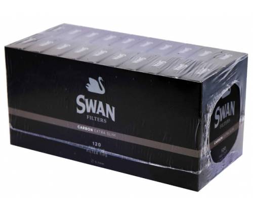 SWAN Φιλτράκια Carbon Ανθρακας - Extra Slim  120 φιλτράκια - 20τεμ. - Τιμή: 16,80€