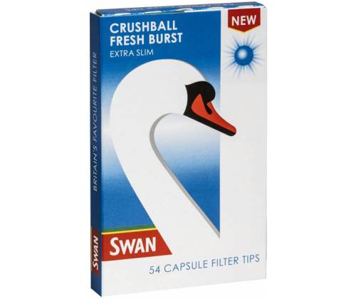 Swan Φιλτράκια - Crushball Fresh Burst - Κάψουλα Μέντας - Ultra Slim 54 φιλτρακια - 20τεμ. - Τιμή: 31,00€