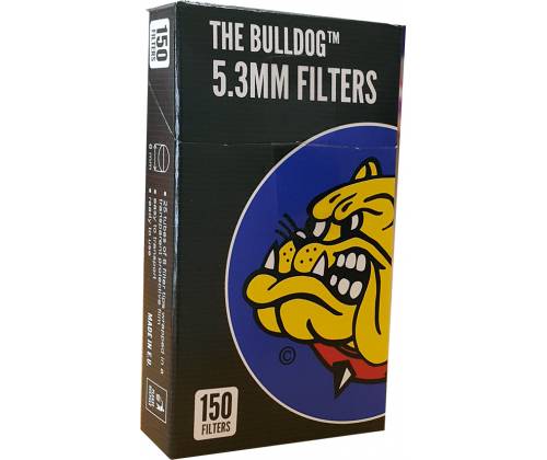 The Bulldog Φιλτράκια σε κουτί Μαύρο - Ultra Slim 5.3mm - Τιμή: 1,50€