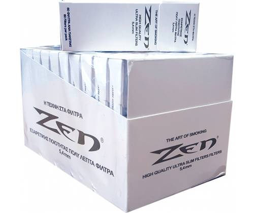 ZEN Filter Tips - White – Ultra Slim 30pcs -  Price: 8,63€