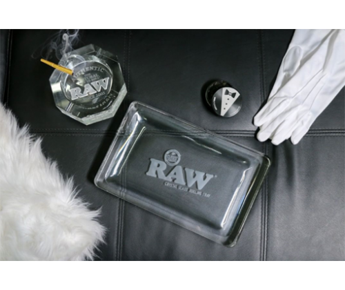 Raw Γυάλινος Rolling Tray Δίσκος - Limited Edition - Large (27,5x18cm) - Τιμή: 149,90€