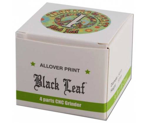 Black Leaf Grinder Aluminum «Smoking for Peace» 54mm - 4 Parts -  Price: 18,50€