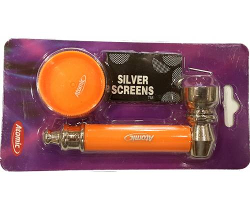 Atomic Pipe with Grinder, Grater, Screens Set - Orange - Price: 5,90€