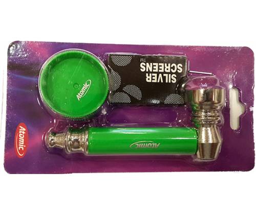 Atomic Pipe with Grinder, Grater, Screens Set - Green - Price: 5,90€