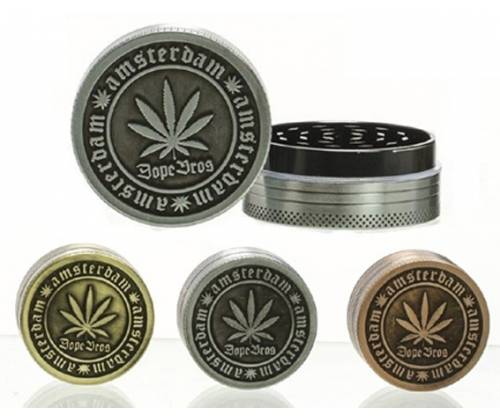 Dope Bross Amsterdam Grinder 50mm - 2 parts (metal) BN-20MIX -  Price: 5,90€