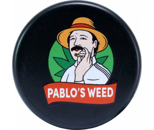 Grinder Plastic Pablo's Weed Black 50mm - 2 Parts -  Price: 2,10€