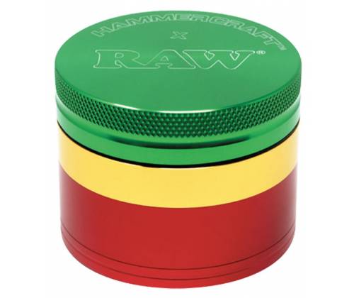 Hammercraft X RAW Grinder Τρίφτης Αλουμινίου Medium 56mm - 4 Parts Rasta - Τιμή: 20,00€