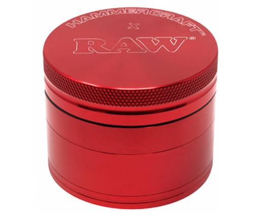 Hammercraft X RAW Grinder Τρίφτης Αλουμινίου Medium 56mm - 4 Parts Red - Τιμή: 20,00€