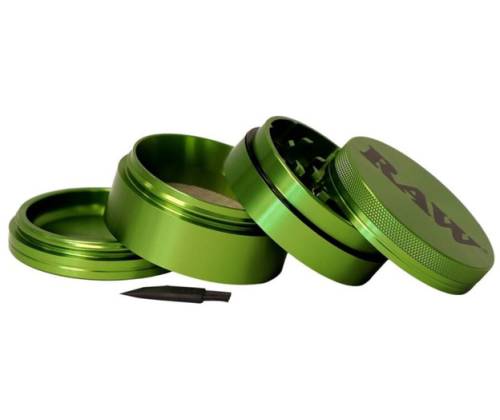 RAW Grinder Τρίφτης Αλουμινίου Πράσινο 56mm - 4 Parts - Τιμή: 20,00€