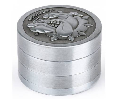 The Bulldog Amsterdam Grinder Metallic Silver 50mm - 4 Parts NEW DESIGN -  Price: 20,00€