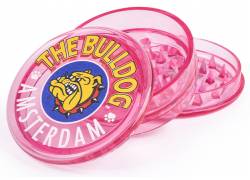 The Bulldog Amsterdam Grinder Διάφανο Πλαστικό Ροζ 60mm - 3 Parts