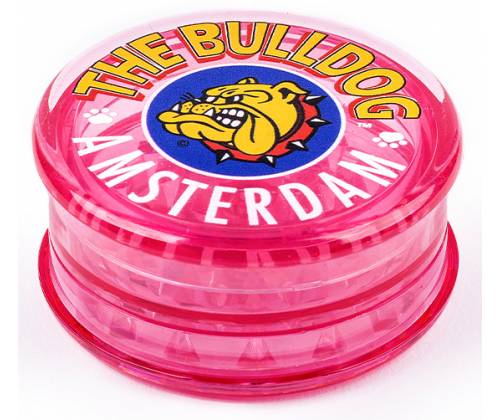 The Bulldog Amsterdam Grinder Transparent Plastic Pink 60mm - 3 Parts -  Price: 5,00€