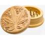 Grinder Τρίφτης Ξύλινο Leaf 50mm - 2 Parts - Τιμή: 3,50€