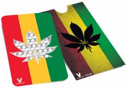 V-syndicate Credit Card Grinder Rasta Leaf Design